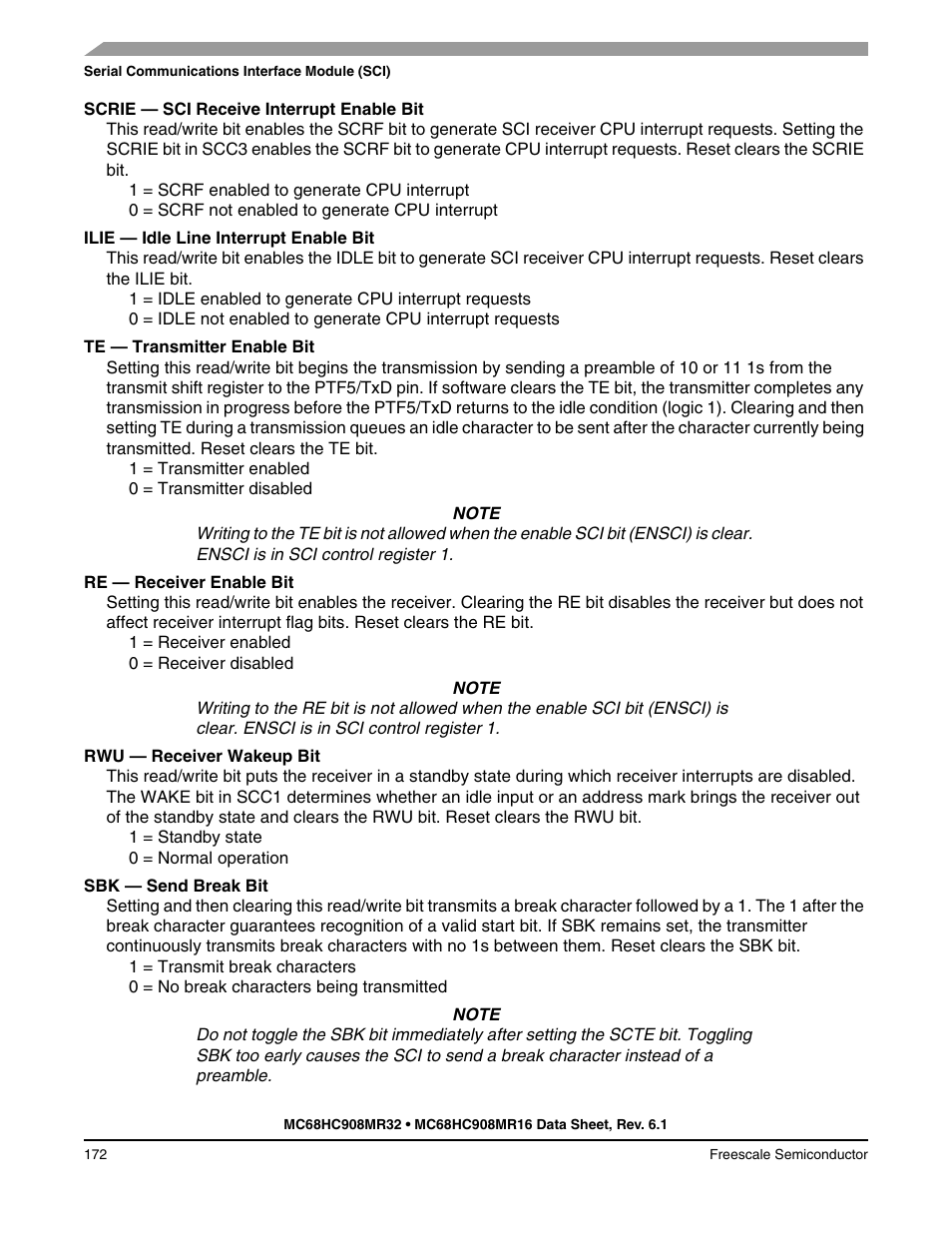 Freescale Semiconductor MC68HC908MR32 User Manual | Page 172 / 282