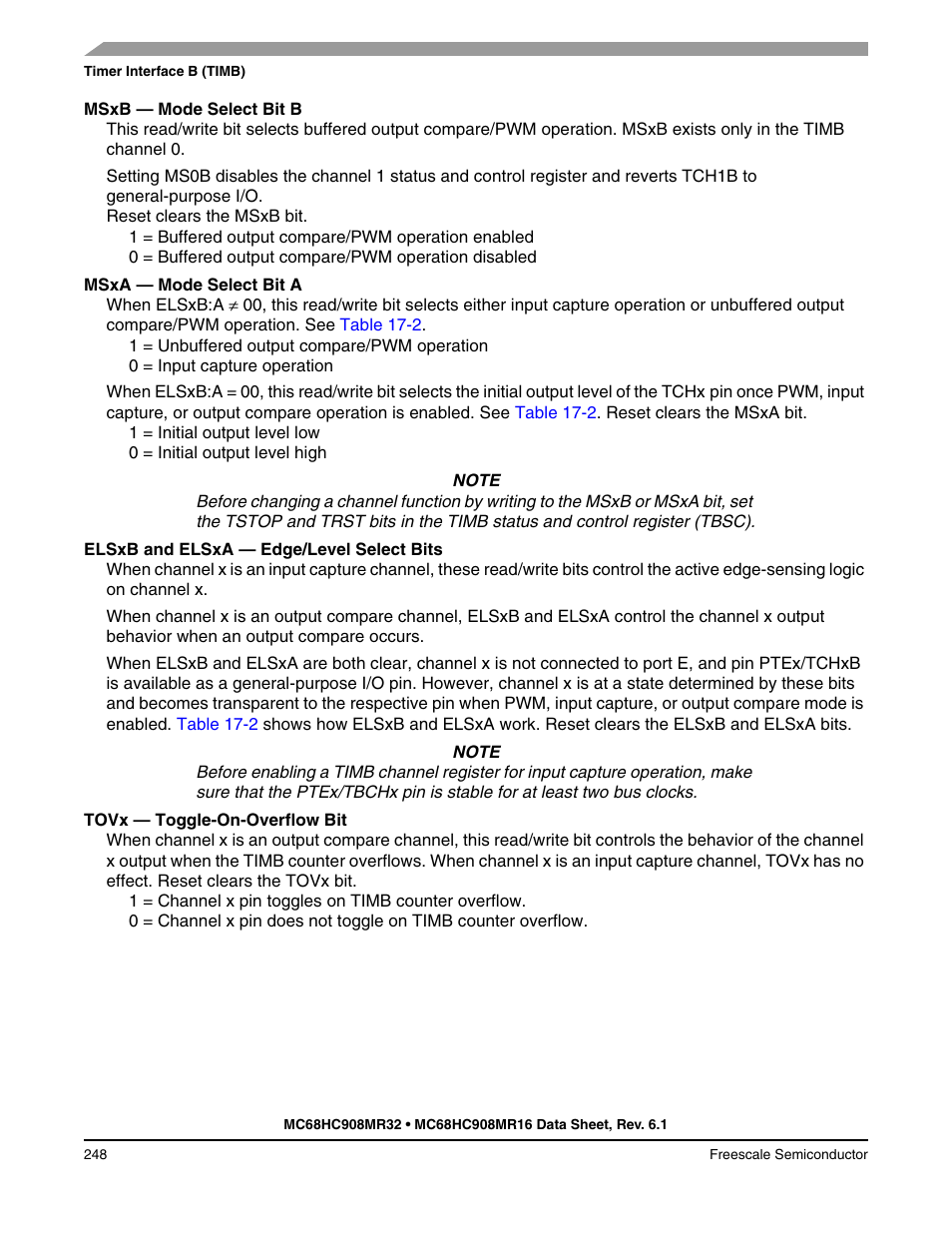 Freescale Semiconductor MC68HC908MR32 User Manual | Page 248 / 282