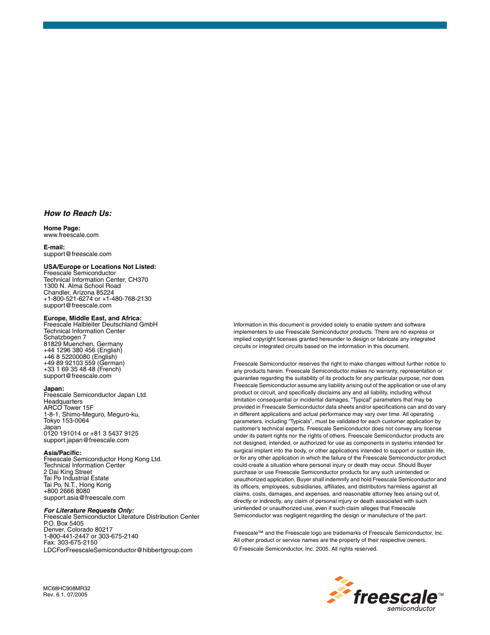 Freescale Semiconductor MC68HC908MR32 User Manual | Page 282 / 282