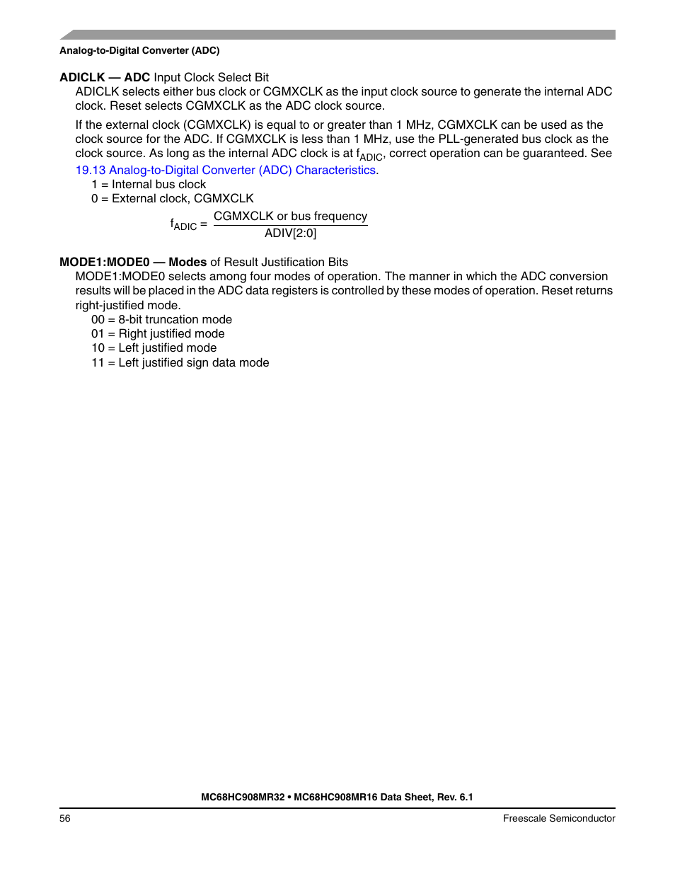 Freescale Semiconductor MC68HC908MR32 User Manual | Page 56 / 282