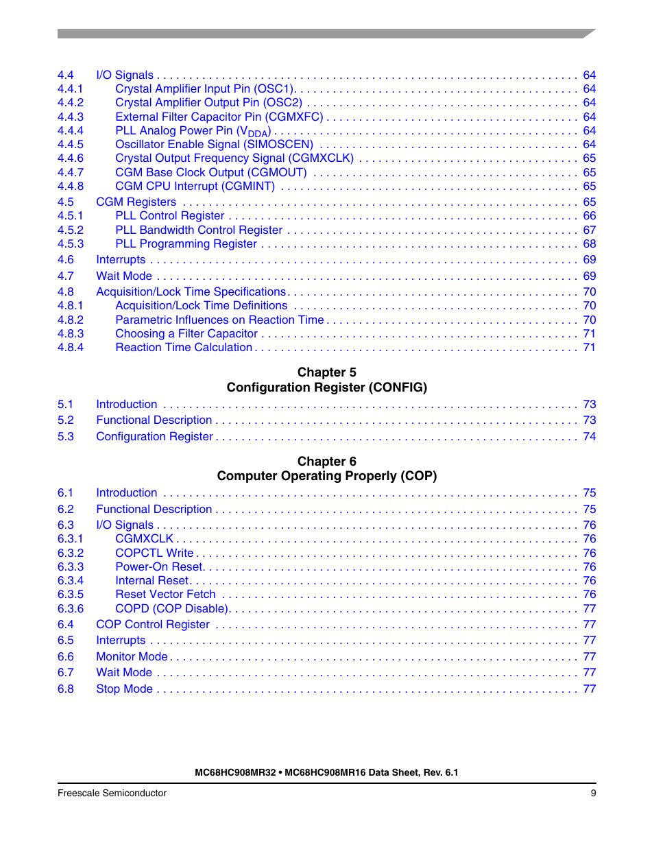 Freescale Semiconductor MC68HC908MR32 User Manual | Page 9 / 282