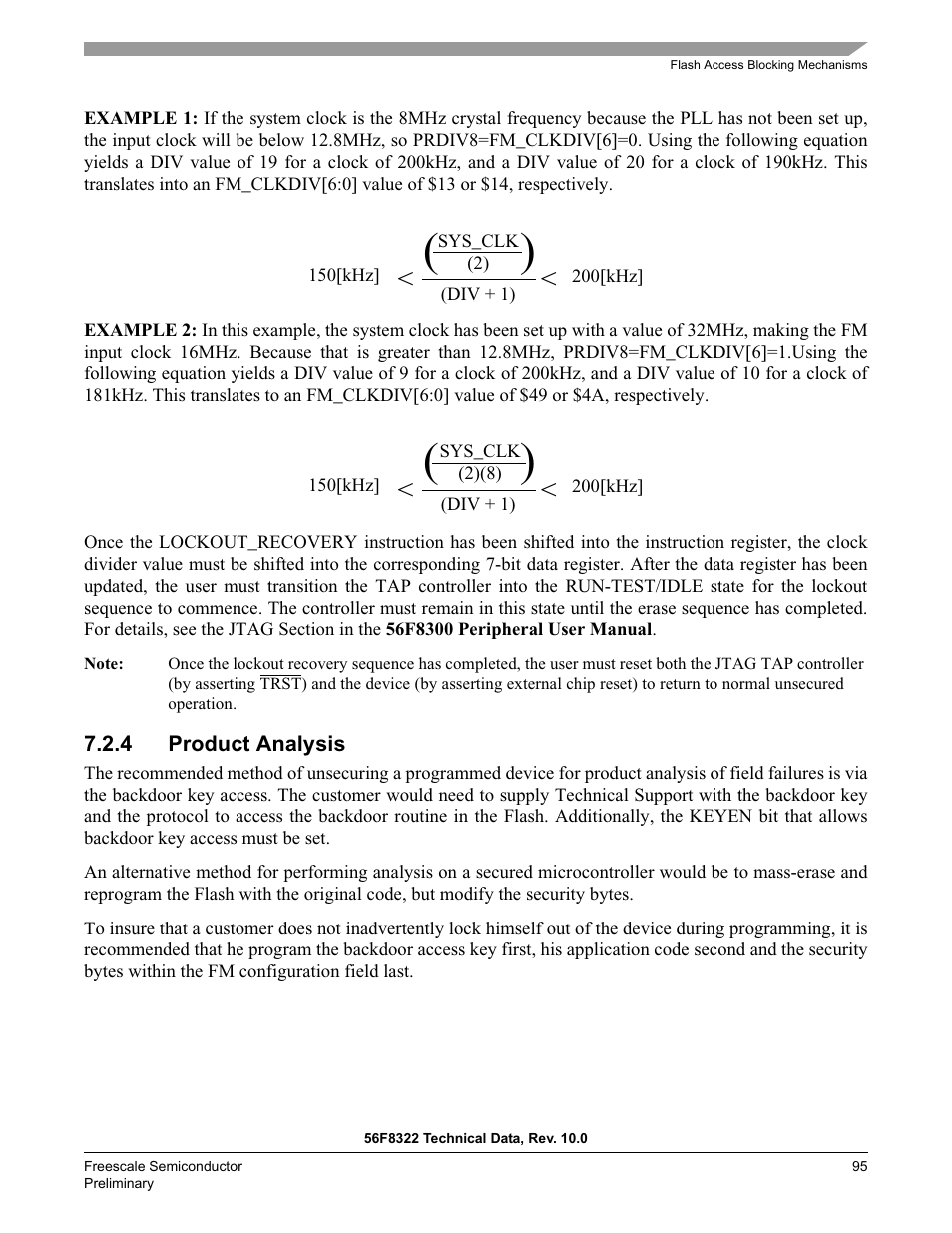 4 product analysis | Freescale Semiconductor 56F8122 User Manual | Page 95 / 137