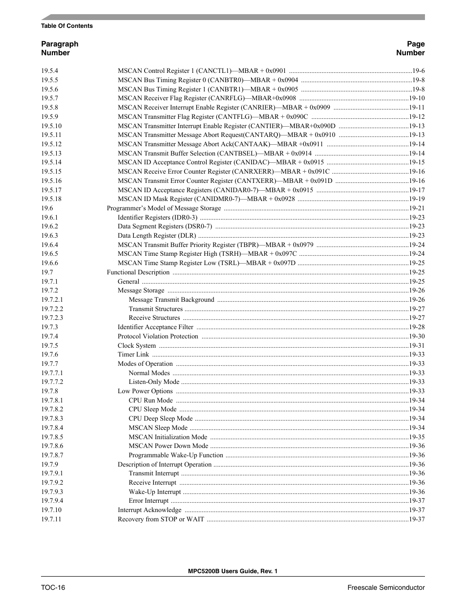 Freescale Semiconductor MPC5200B User Manual | Page 17 / 762