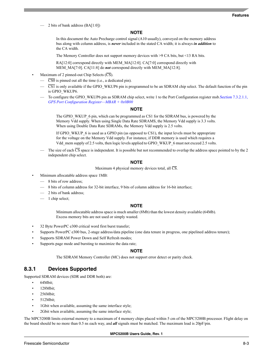1 devices supported, Section 8.3.1, devices supported | Freescale Semiconductor MPC5200B User Manual | Page 236 / 762