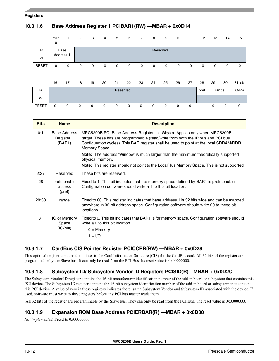 Freescale Semiconductor MPC5200B User Manual | Page 309 / 762