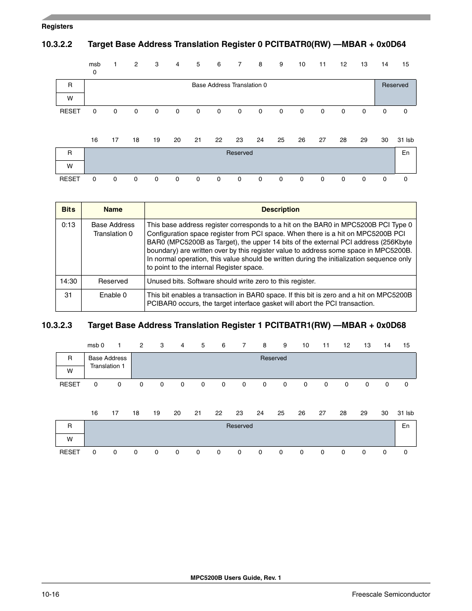 Freescale Semiconductor MPC5200B User Manual | Page 313 / 762