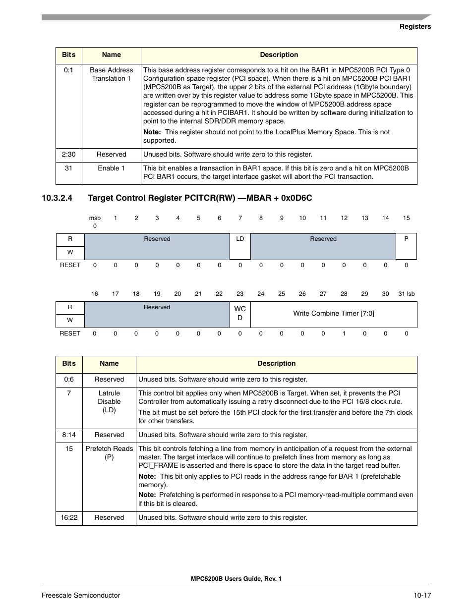 Freescale Semiconductor MPC5200B User Manual | Page 314 / 762