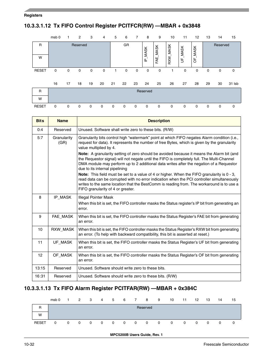 Freescale Semiconductor MPC5200B User Manual | Page 329 / 762