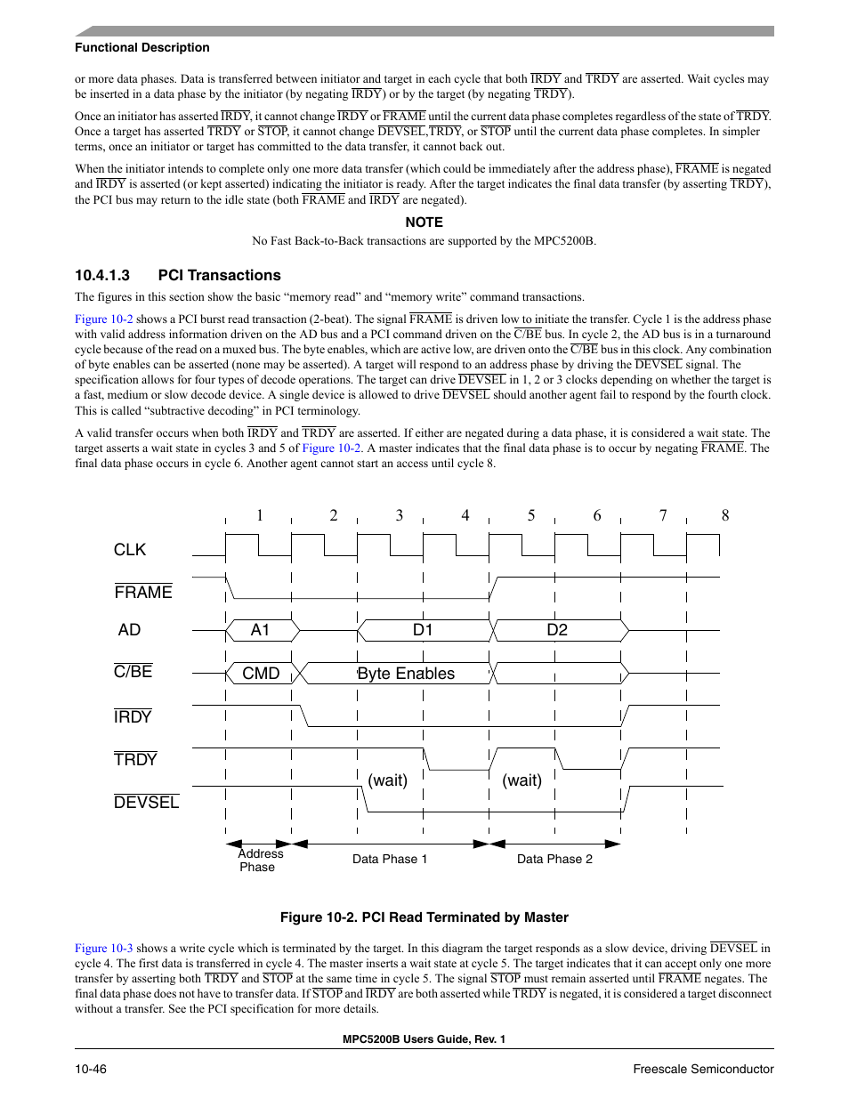 3 pci transactions | Freescale Semiconductor MPC5200B User Manual | Page 343 / 762