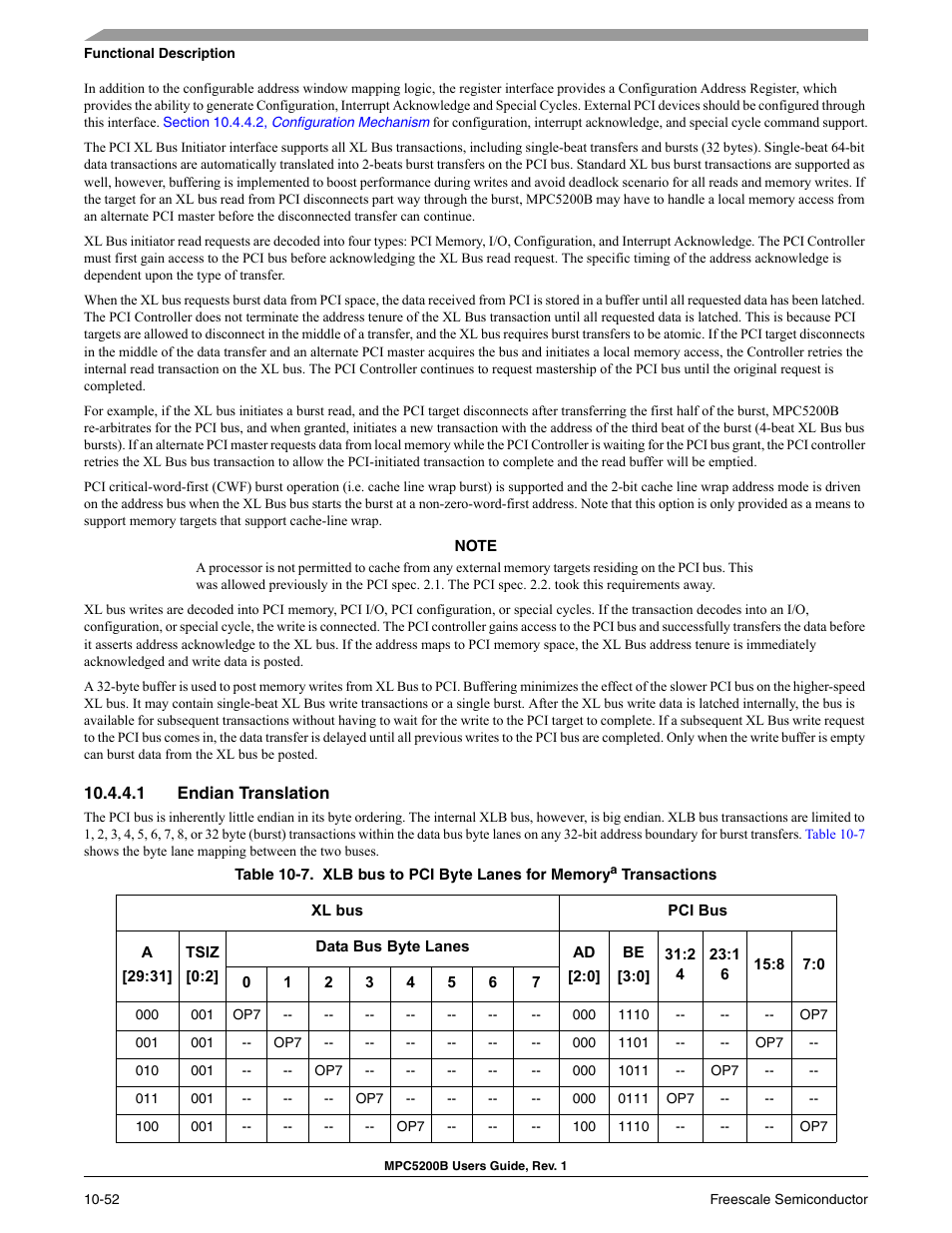 1 endian translation | Freescale Semiconductor MPC5200B User Manual | Page 349 / 762