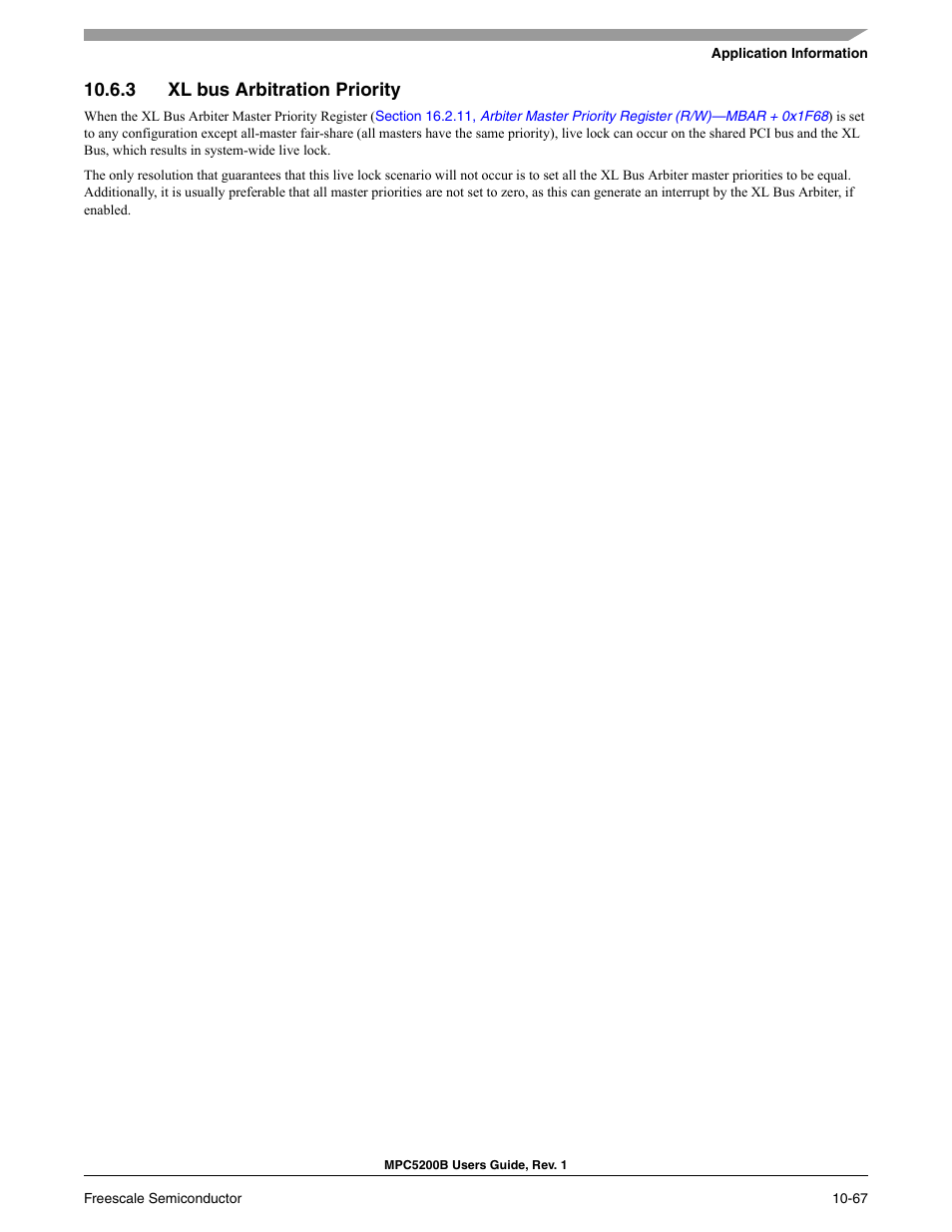 3 xl bus arbitration priority | Freescale Semiconductor MPC5200B User Manual | Page 364 / 762