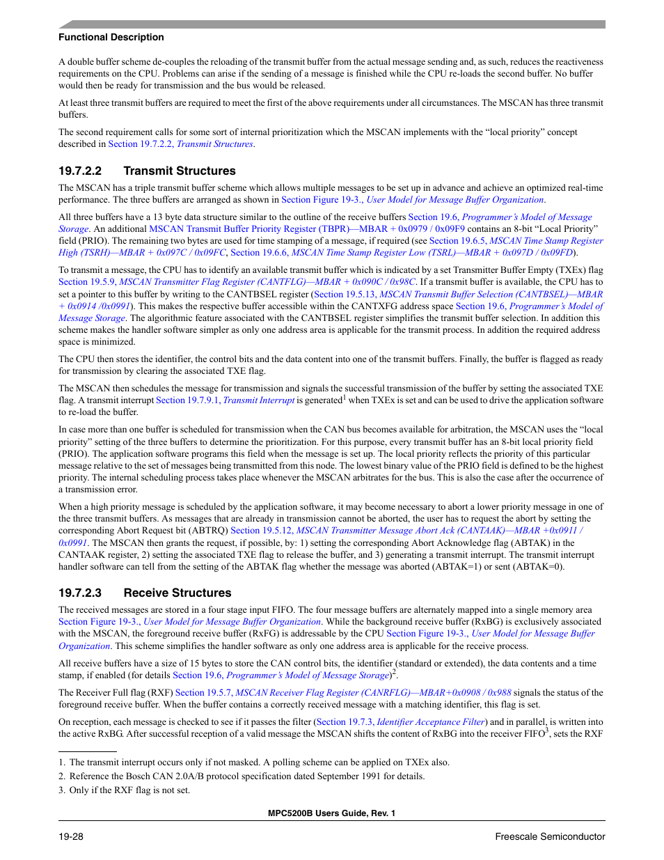 2 transmit structures, 3 receive structures | Freescale Semiconductor MPC5200B User Manual | Page 667 / 762