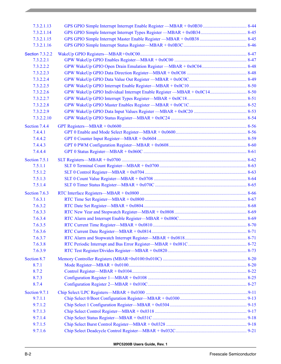 Freescale Semiconductor MPC5200B User Manual | Page 753 / 762
