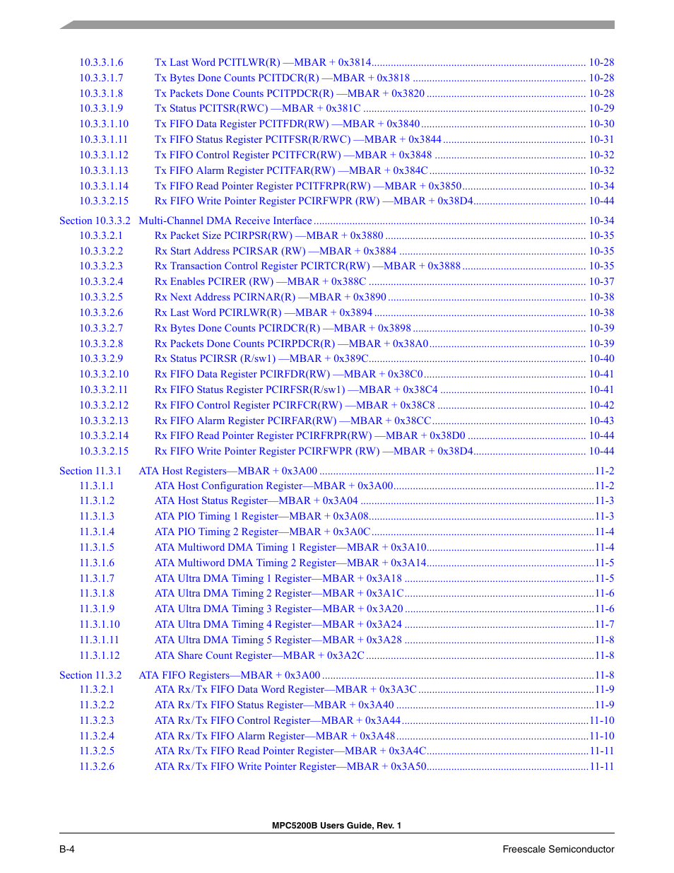 Freescale Semiconductor MPC5200B User Manual | Page 755 / 762