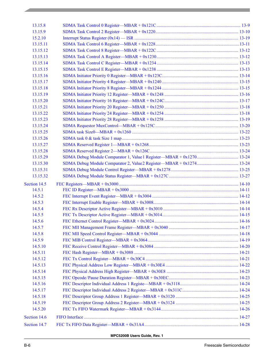 Freescale Semiconductor MPC5200B User Manual | Page 757 / 762
