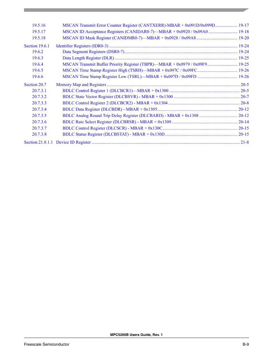 Freescale Semiconductor MPC5200B User Manual | Page 760 / 762