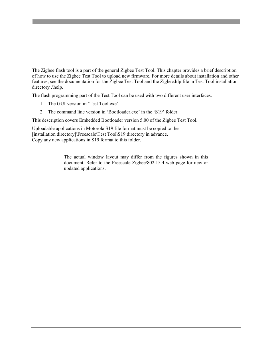 Test tool – zigbee flash tool, Chapter 3 test tool – zigbee flash tool -1, Chapter 3 test tool – zigbee flash tool | Freescale Semiconductor 802.15.4 User Manual | Page 17 / 66