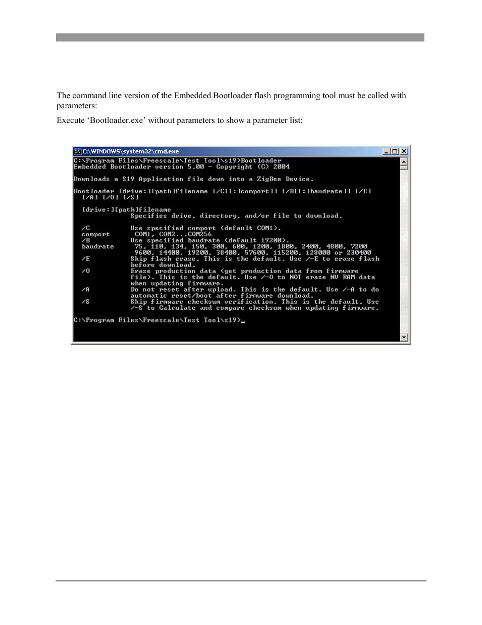 Command line version (cmd), Command line version (cmd) -8, 2 command line version (cmd) | Freescale Semiconductor 802.15.4 User Manual | Page 24 / 66