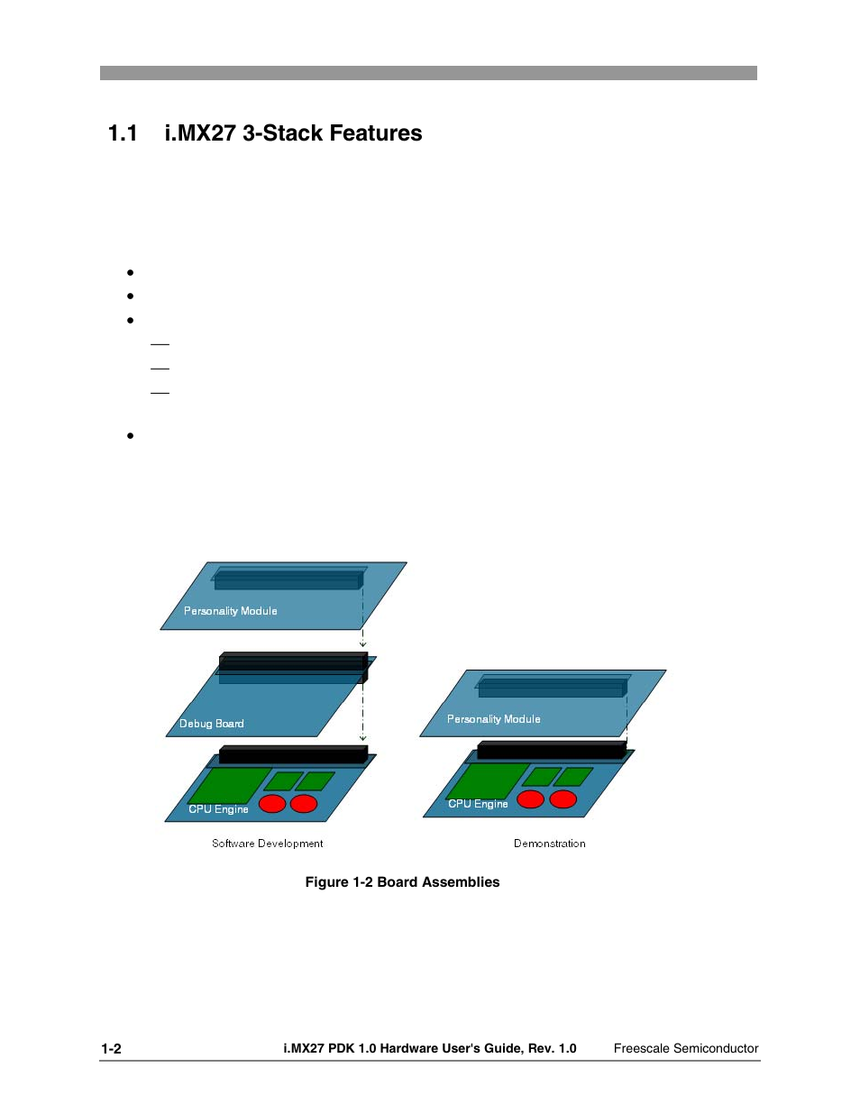 1 i.mx27 3-stack features | Freescale Semiconductor i.MX27 PDK 1.0 User Manual | Page 9 / 53