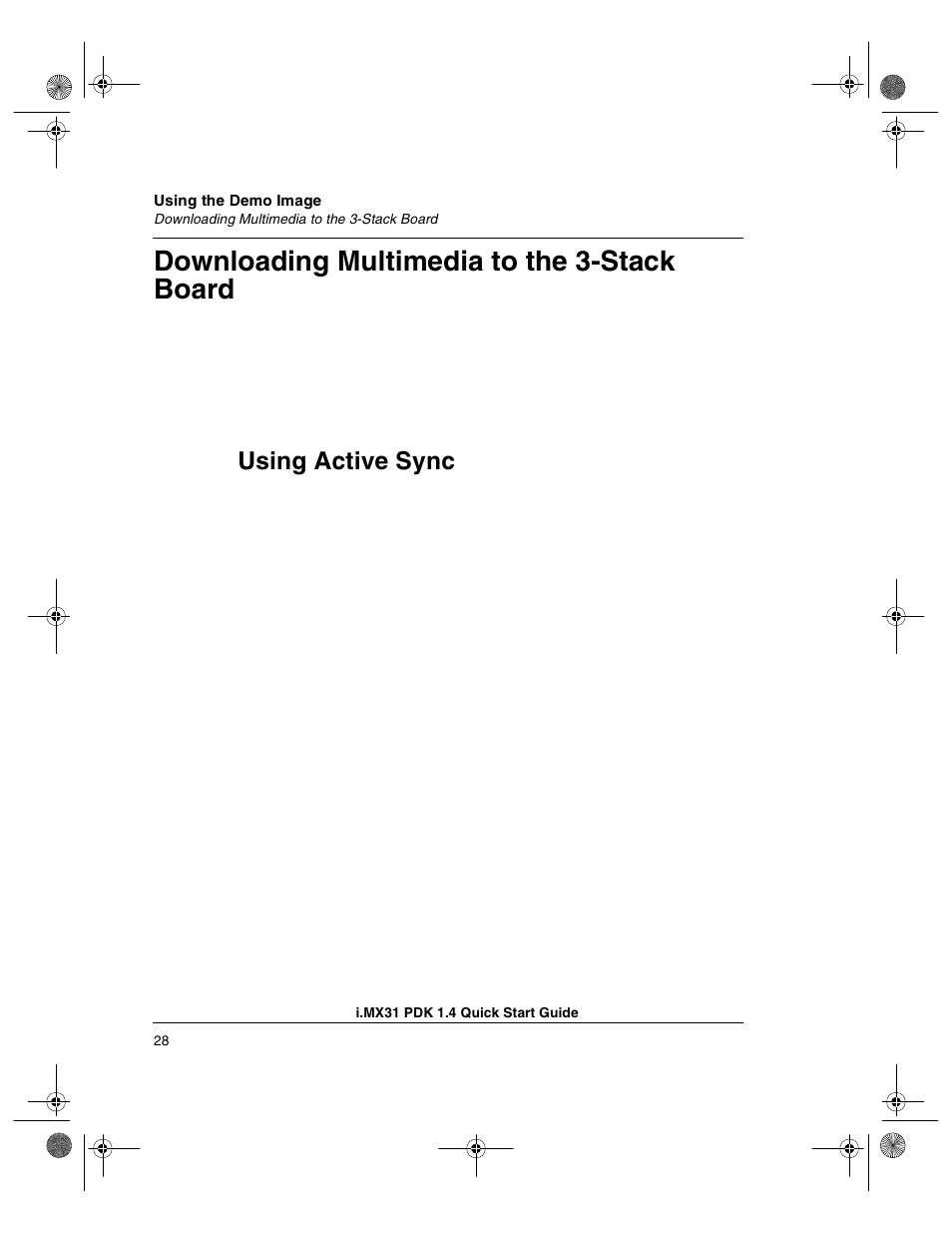 Downloading multimedia to the 3-stack board, Using active sync | Freescale Semiconductor Windows Embedded CE 6.0/Windows CE 5.0 i.MX31 PDK 1.4 User Manual | Page 30 / 48