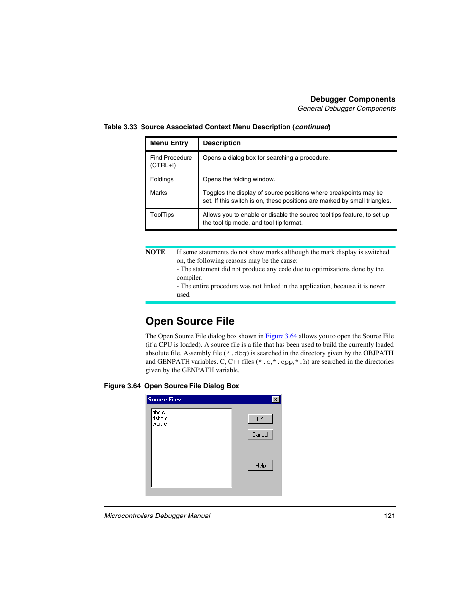 Open source file | Freescale Semiconductor Microcontrollers User Manual | Page 121 / 892