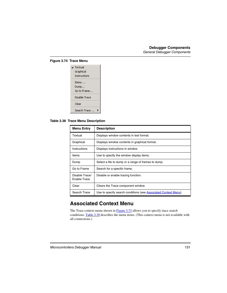 Associated context menu | Freescale Semiconductor Microcontrollers User Manual | Page 131 / 892