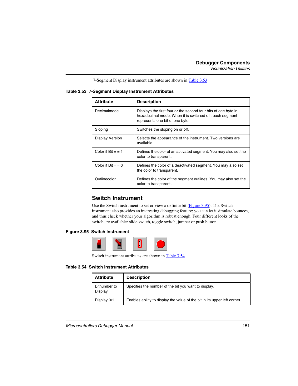 Switch instrument | Freescale Semiconductor Microcontrollers User Manual | Page 151 / 892