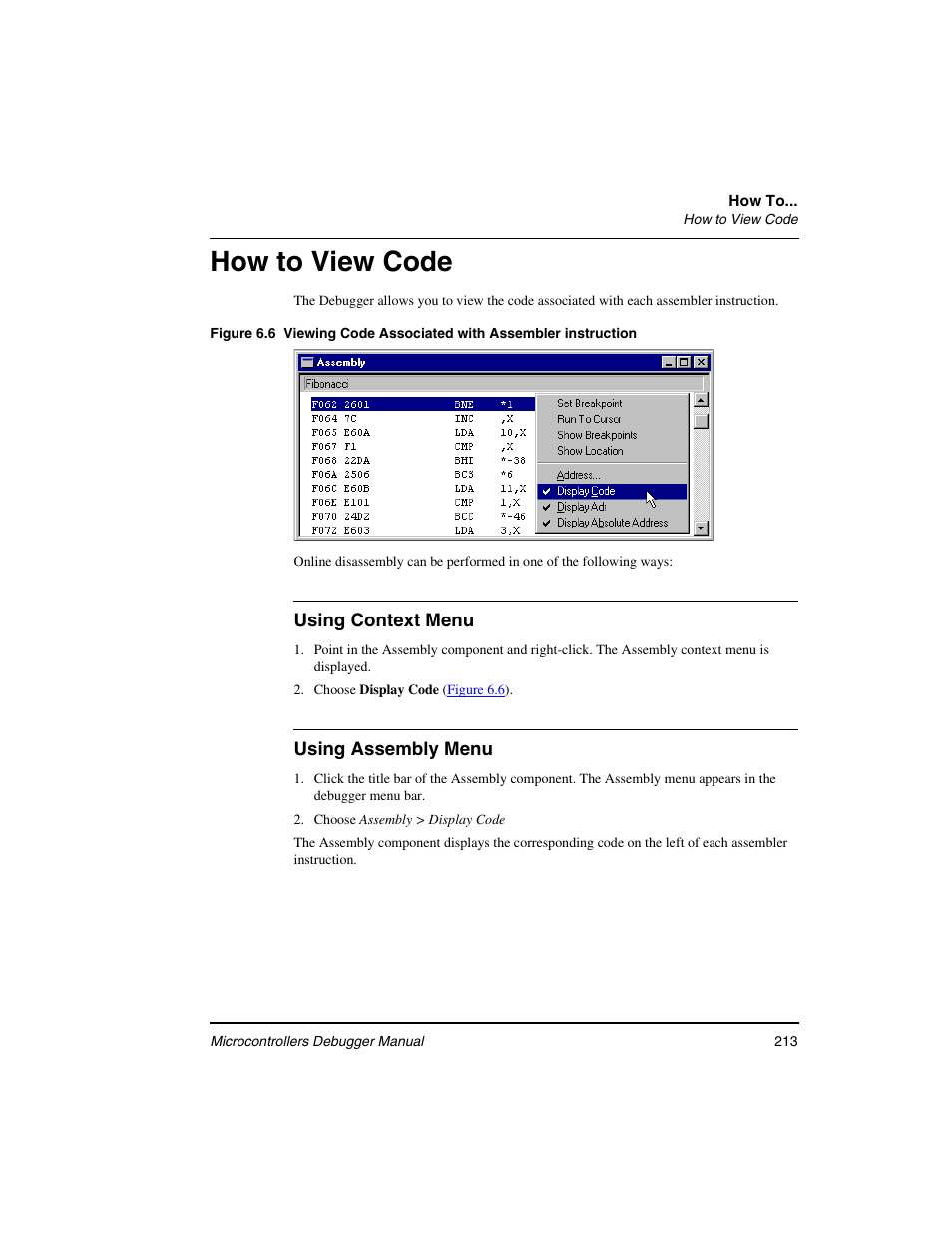 How to view code | Freescale Semiconductor Microcontrollers User Manual | Page 213 / 892