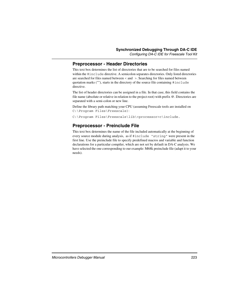 Freescale Semiconductor Microcontrollers User Manual | Page 223 / 892