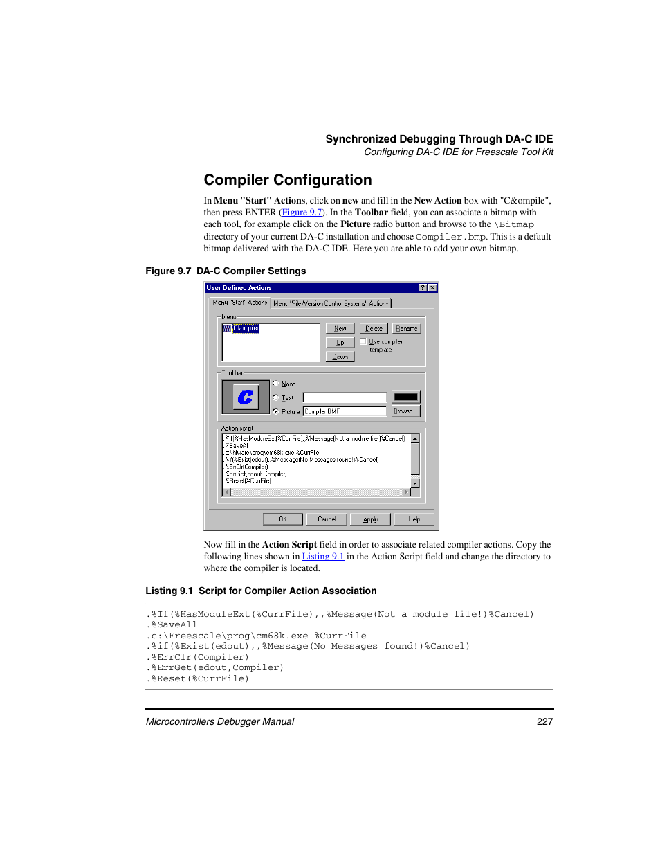 Compiler configuration | Freescale Semiconductor Microcontrollers User Manual | Page 227 / 892