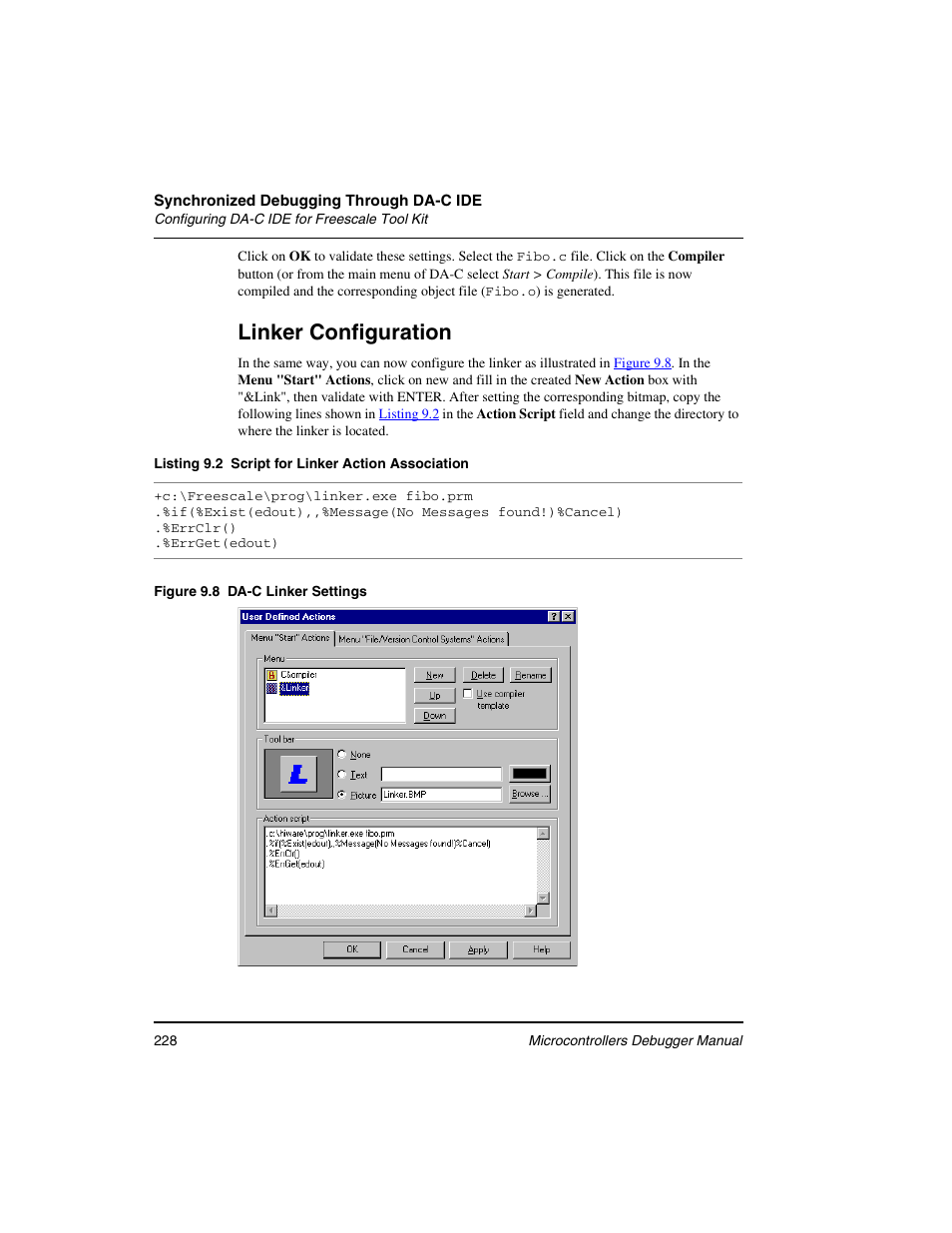 Linker configuration | Freescale Semiconductor Microcontrollers User Manual | Page 228 / 892