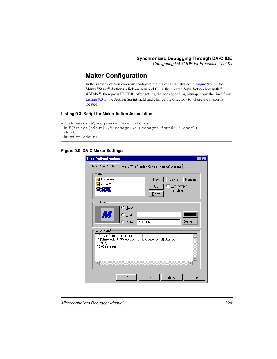 Maker configuration | Freescale Semiconductor Microcontrollers User Manual | Page 229 / 892
