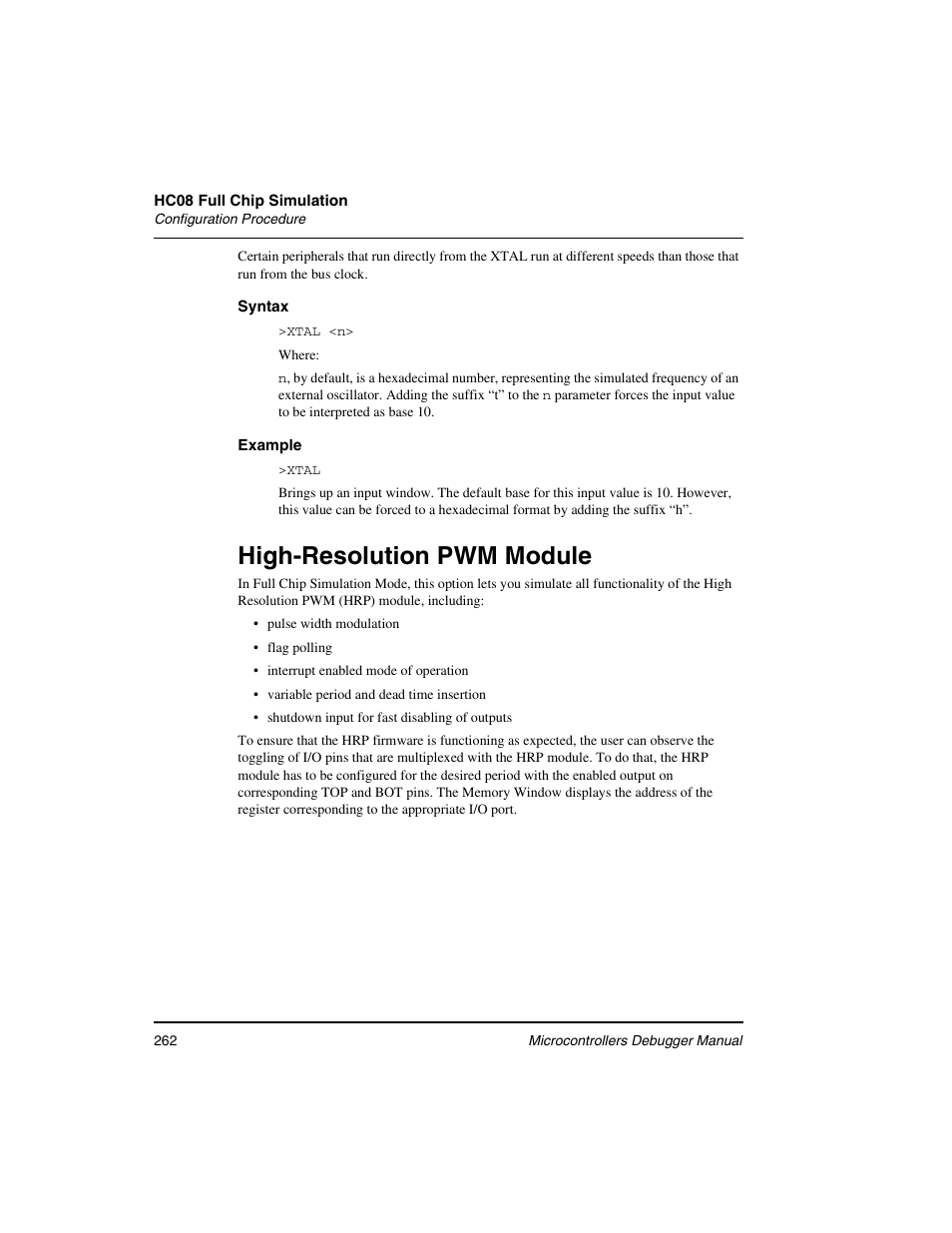 High-resolution pwm module | Freescale Semiconductor Microcontrollers User Manual | Page 262 / 892