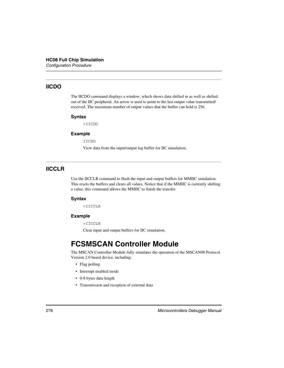 Iicdo, Iicclr, Fcsmscan controller module | Freescale Semiconductor Microcontrollers User Manual | Page 276 / 892