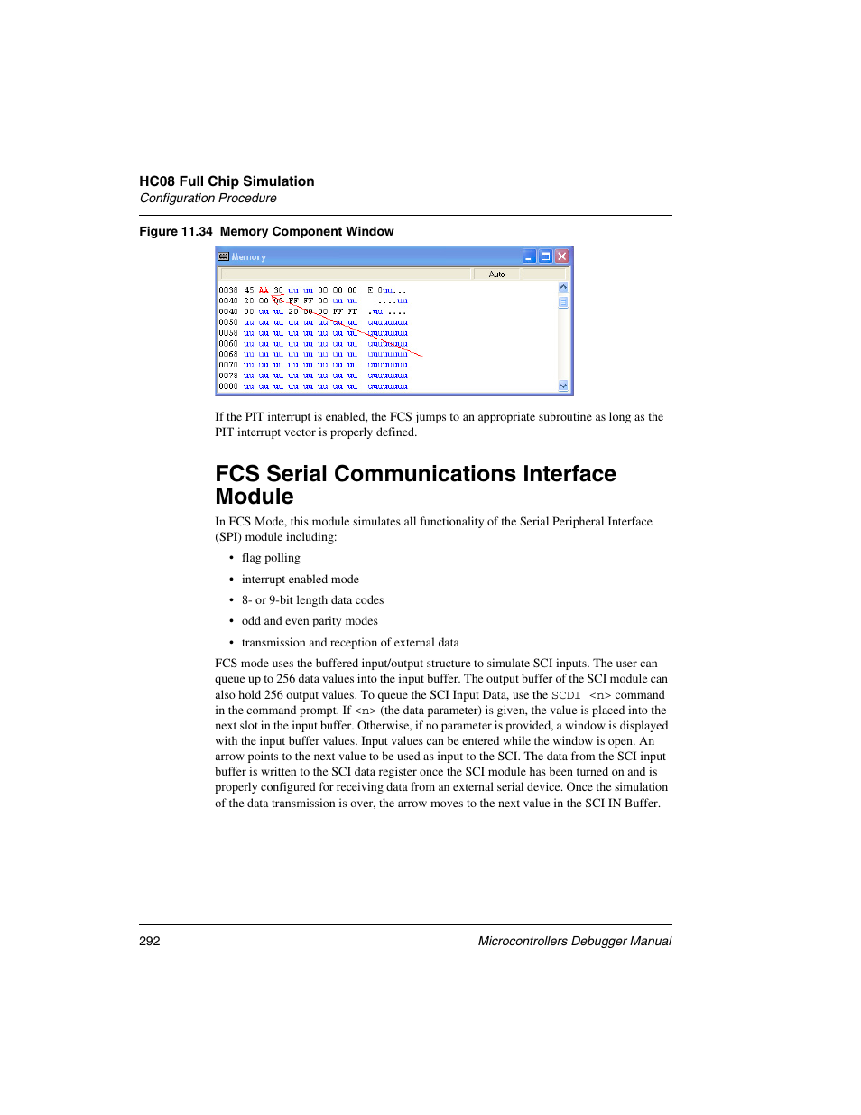 Fcs serial communications interface module | Freescale Semiconductor Microcontrollers User Manual | Page 292 / 892