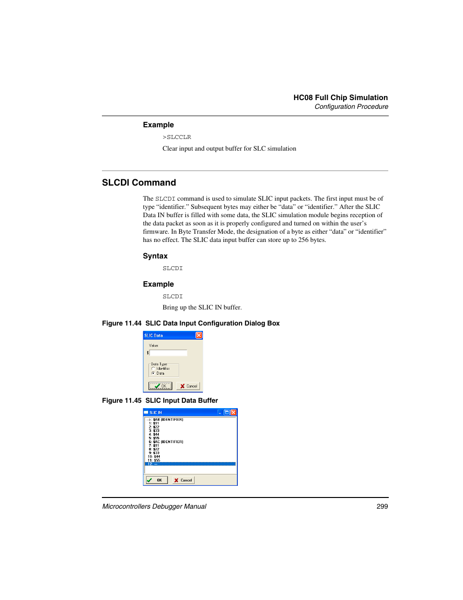 Slcdi command | Freescale Semiconductor Microcontrollers User Manual | Page 299 / 892