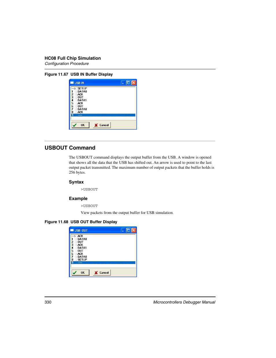 Usbout command | Freescale Semiconductor Microcontrollers User Manual | Page 330 / 892