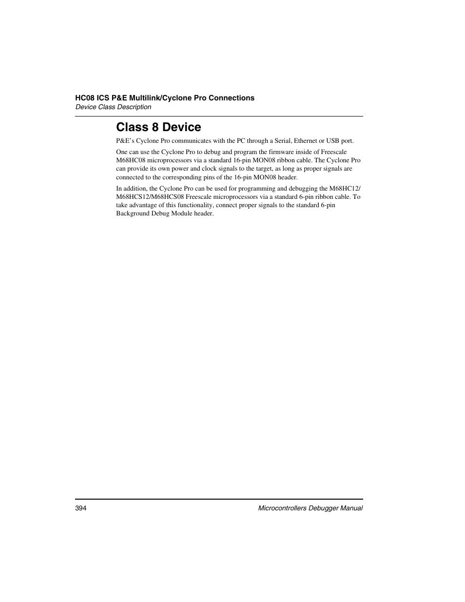 Class 8 device | Freescale Semiconductor Microcontrollers User Manual | Page 394 / 892