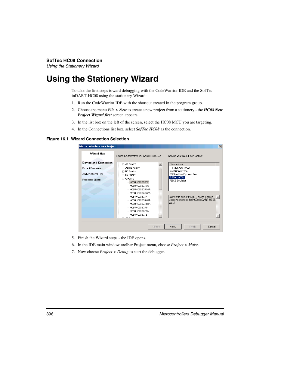 Using the stationery wizard | Freescale Semiconductor Microcontrollers User Manual | Page 396 / 892