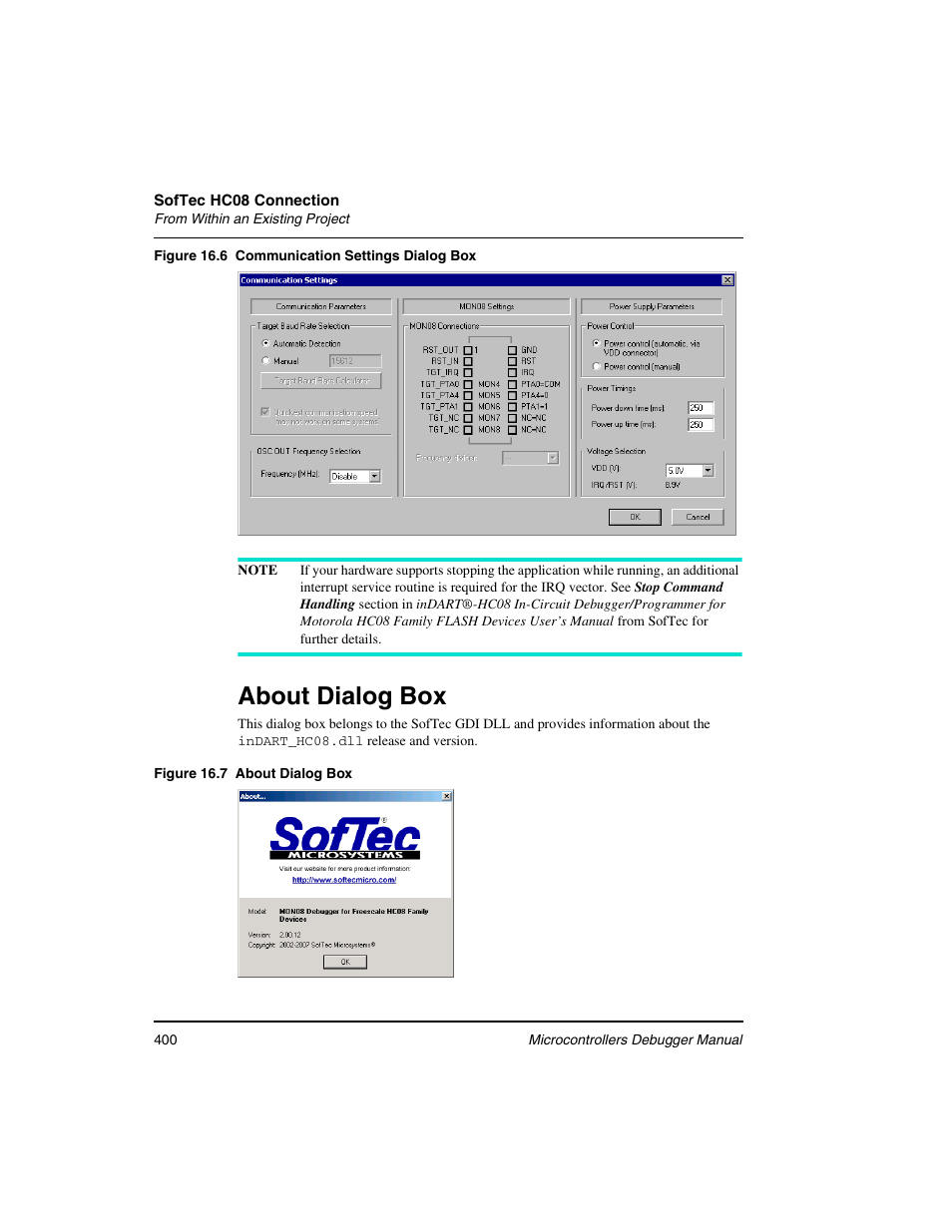 About dialog box | Freescale Semiconductor Microcontrollers User Manual | Page 400 / 892