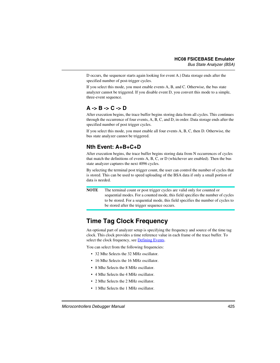 Time tag clock frequency | Freescale Semiconductor Microcontrollers User Manual | Page 425 / 892