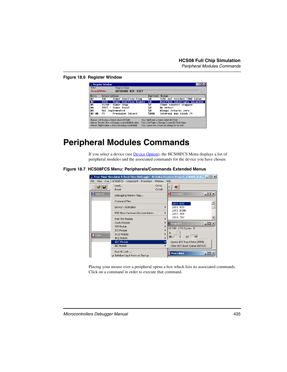 Peripheral modules commands, Figure 18.6 | Freescale Semiconductor Microcontrollers User Manual | Page 435 / 892