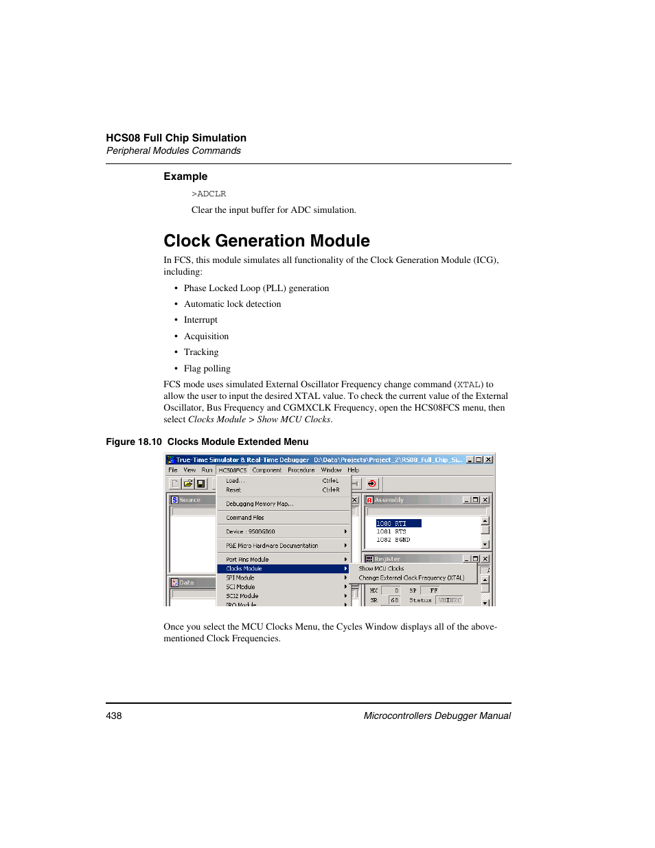 Clock generation module | Freescale Semiconductor Microcontrollers User Manual | Page 438 / 892