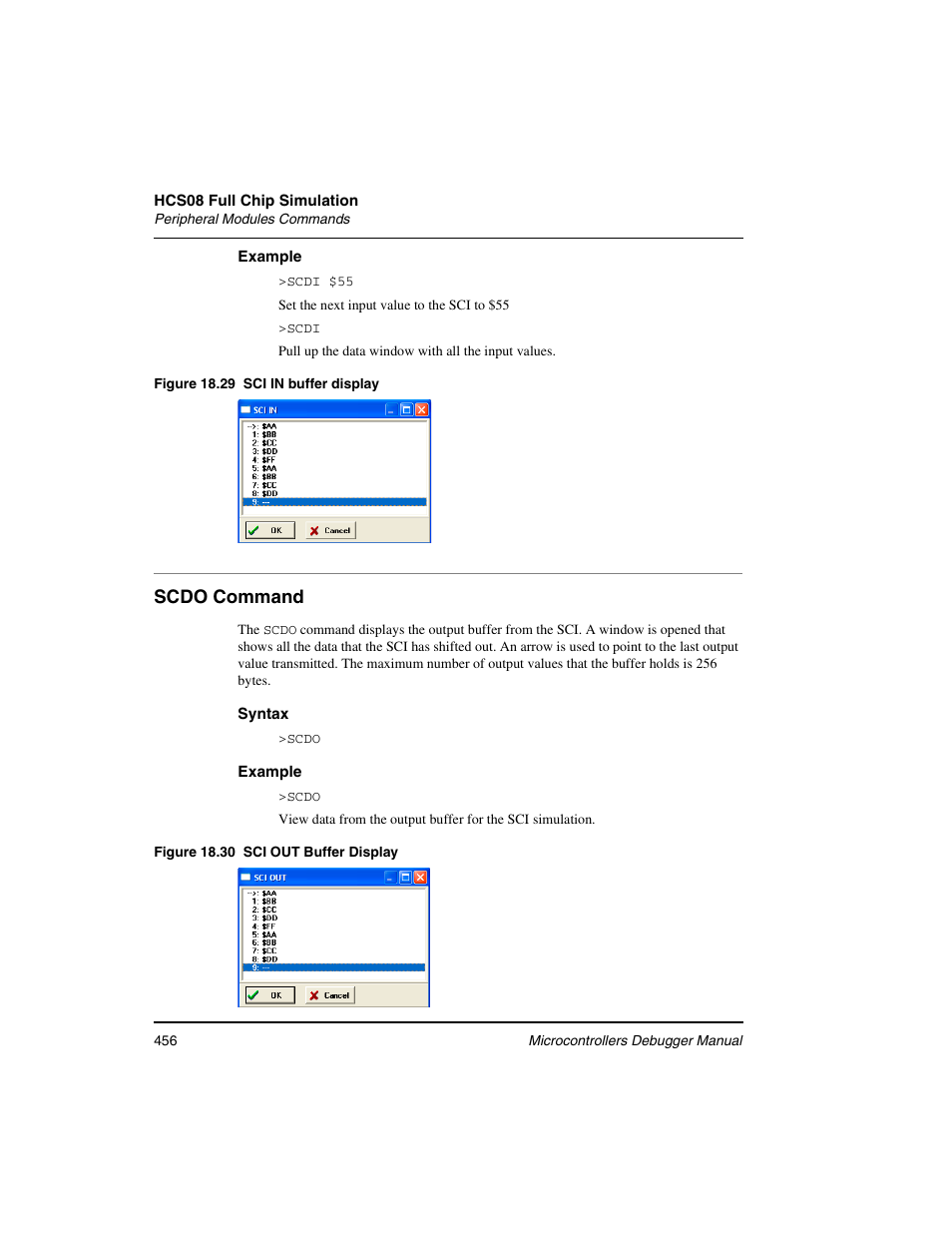 Scdo command | Freescale Semiconductor Microcontrollers User Manual | Page 456 / 892