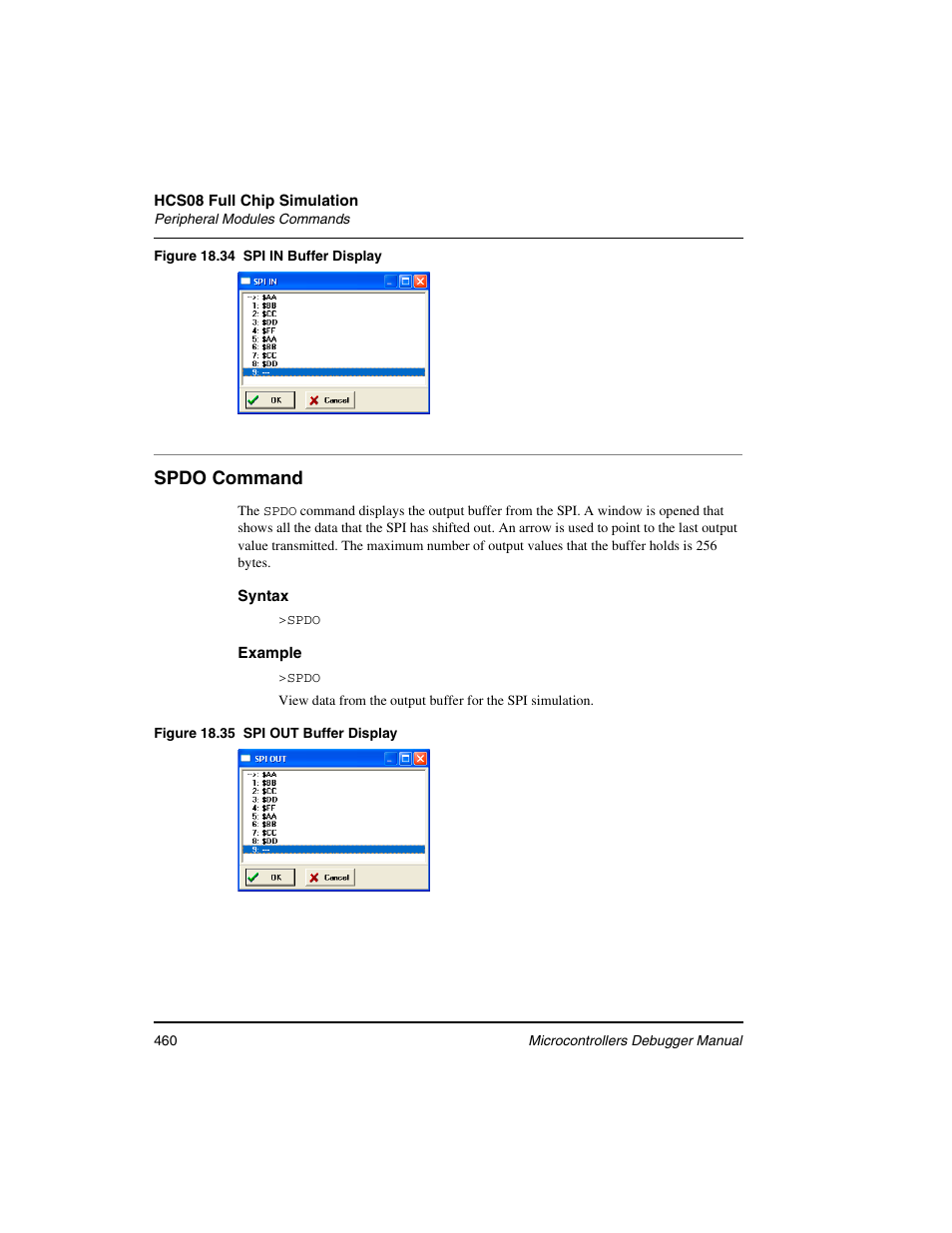 Spdo command | Freescale Semiconductor Microcontrollers User Manual | Page 460 / 892