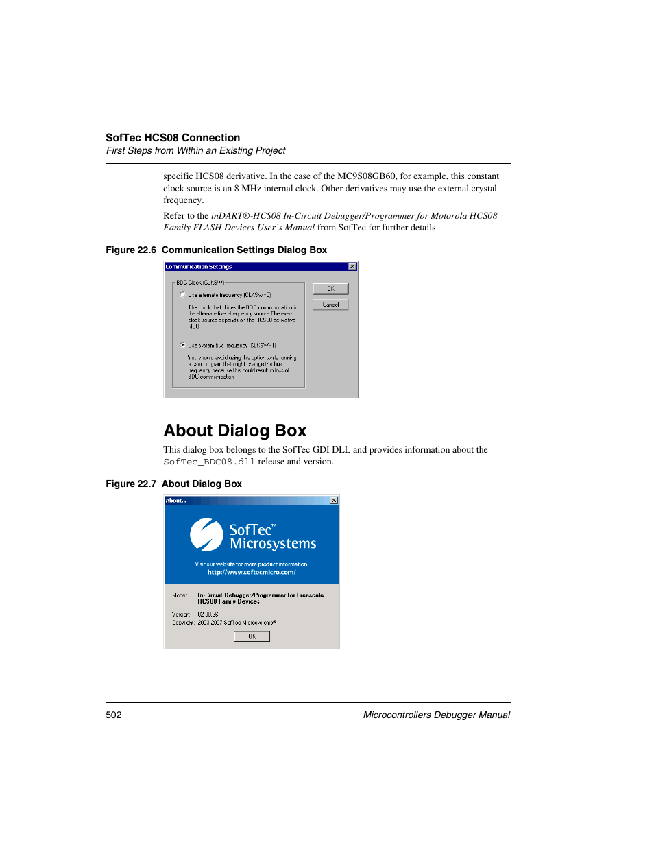 About dialog box | Freescale Semiconductor Microcontrollers User Manual | Page 502 / 892