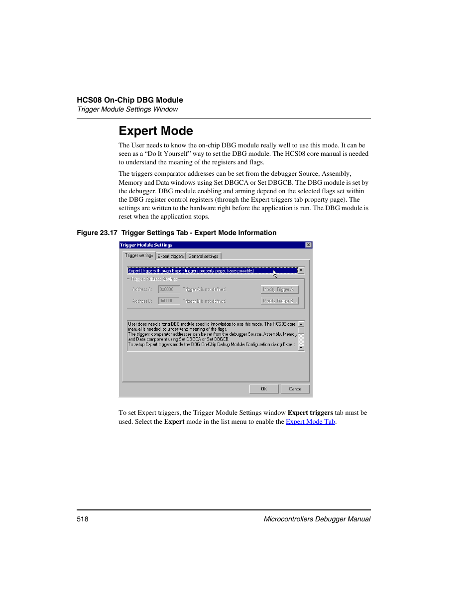 Expert mode | Freescale Semiconductor Microcontrollers User Manual | Page 518 / 892