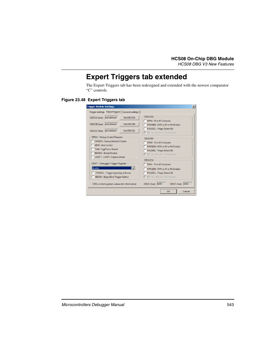 Expert triggers tab extended | Freescale Semiconductor Microcontrollers User Manual | Page 543 / 892