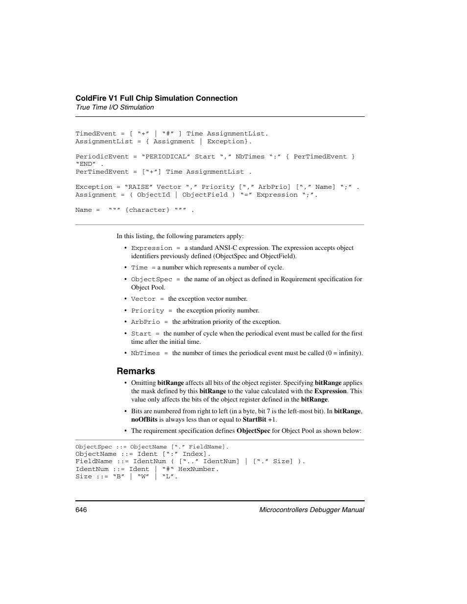 Remarks | Freescale Semiconductor Microcontrollers User Manual | Page 646 / 892