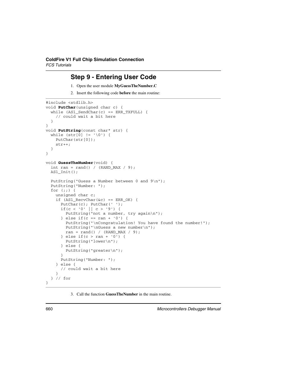 Step 9 - entering user code | Freescale Semiconductor Microcontrollers User Manual | Page 660 / 892